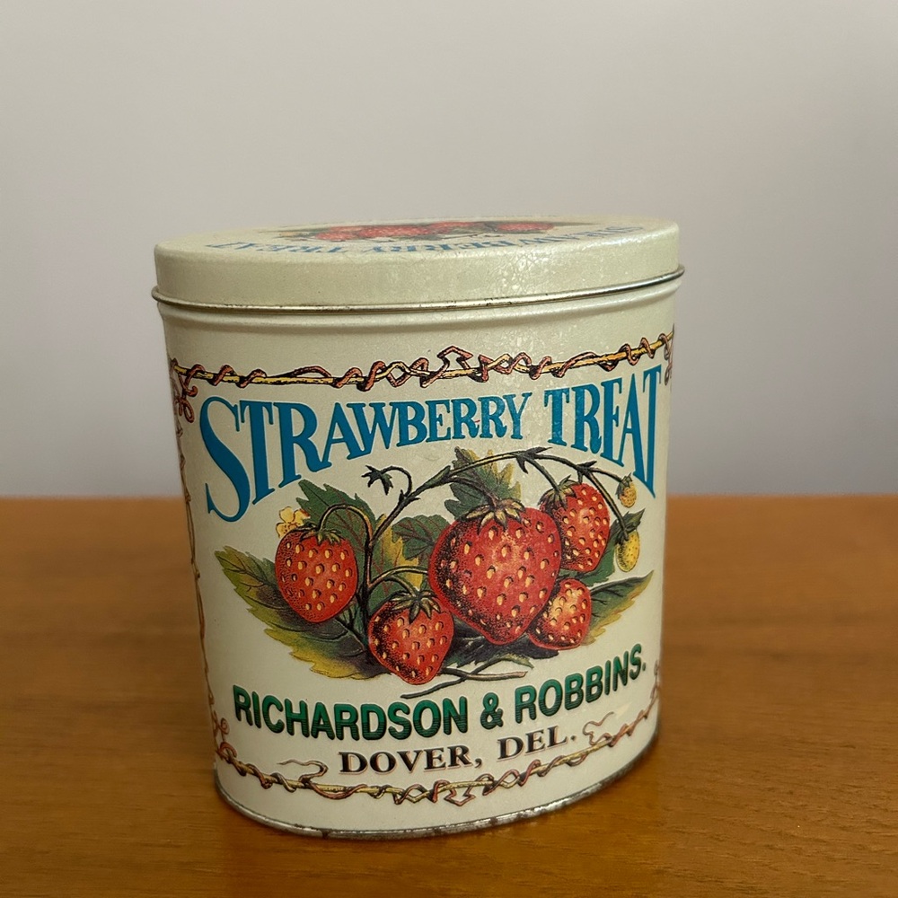 Vintage Strawberry Tin